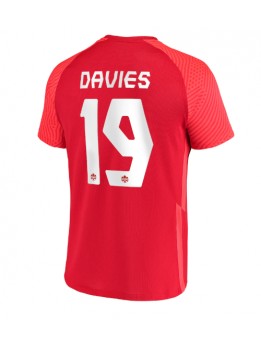 Kanada Alphonso Davies #19 Replika Hemmakläder VM 2022 Kortärmad